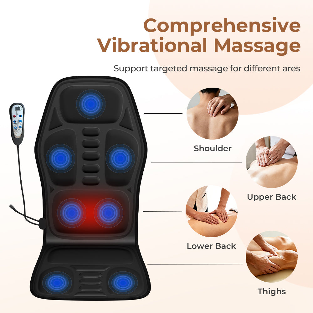 Massage Chair Pad,Back Massage With Heat,Massage Pad With 7Vibration Motors,Chair Massager For Office Chair, Massage Chair For Home Office Use