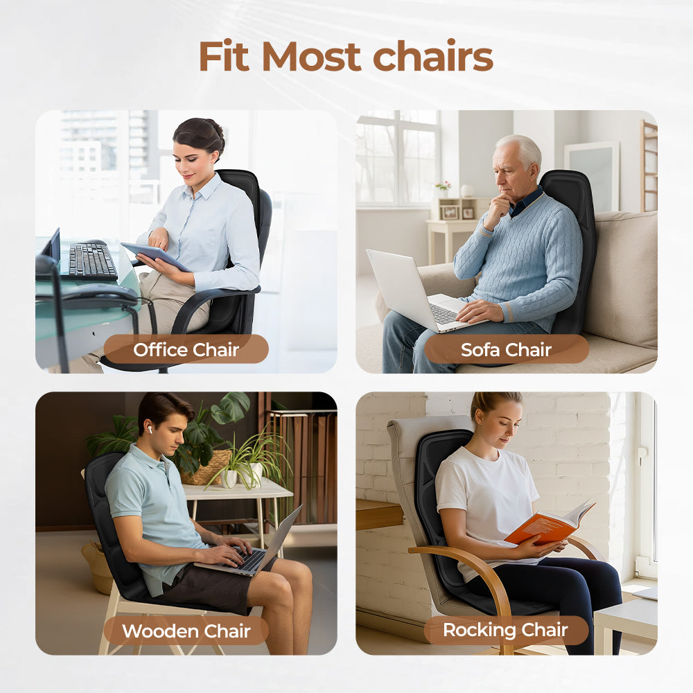 Massage Chair Pad,Back Massage With Heat,Massage Pad With 7Vibration Motors,Chair Massager For Office Chair, Massage Chair For Home Office Use