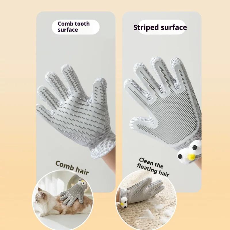 2-in-1 Pet Grooming Gloves & Brushes For Cats And Dogs High-Efficiency Hair Removal & Massage GlovesDouble-Sided Hair RemovalAnti-Scratch & Bite ProtectionCleaning & Grooming
