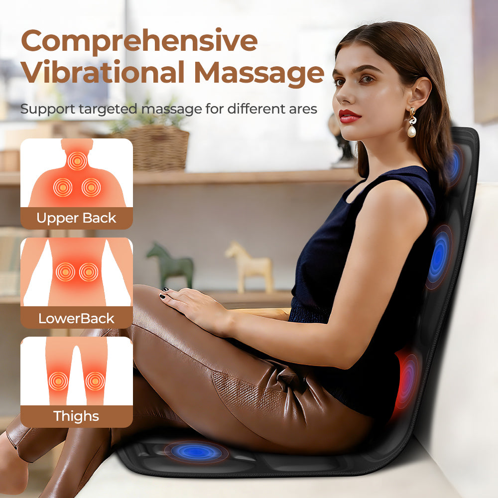 Massage Chair Pad,Back Massage With Heat,Massage Pad With 7Vibration Motors,Chair Massager For Office Chair, Massage Chair For Home Office Use